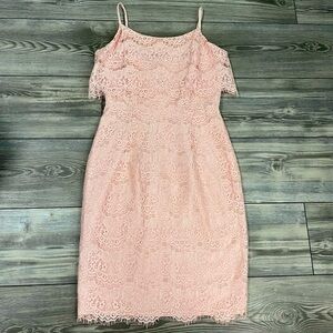 Nanette Lepore Ladies Woman Barely Blush Summer Glam Lace Dress Size 2